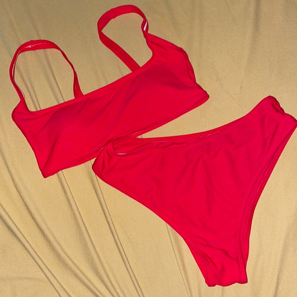 Red Two-Piece.